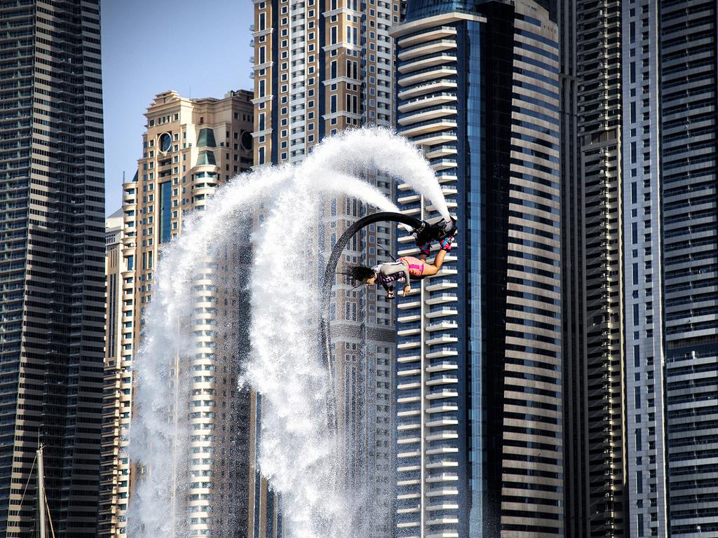 Images from the 2018 Sony World Photography Awards capture the beautiful and the ordinary moments of life on earth. Amazing Flyboard. Photographer: Riyas Muhammed Year: 2018 “I captured this photo during the flyboard performance show at Dubai Marina, UAE.” Copyright: © Riyas Muhammed, India, Entry, Open, Motion, 2018 Sony World Photography Awards