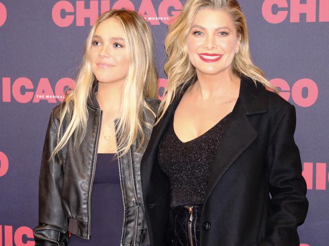 Mother and daughter wore similar black ensembles. Picture: James Weir/news.com.au