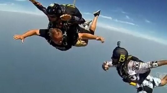 Gold Coast Mayor Tom Tate went skydiving with the Crown Prince of Dubai.