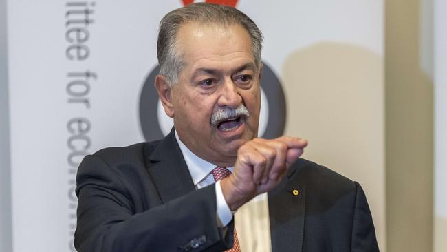 Andrew Liveris speaks in Brisbane on Wednesday. Picture: Richard Walker