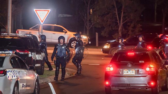 One resident told the Herald Sun the youths had gathered for “war”. Picture: Jason Edwards