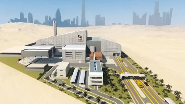 Artist impression of the Waste to Energy plant under construction in Dubai.