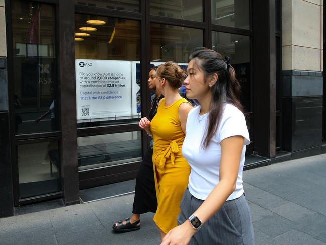 SYDNEY, AUSTRALIA : Newswire Photos - JANUARY 14 2025; A general view of people walking past the ASX in the Sydney CBD. Picture: Newswire/ Gaye Gerard