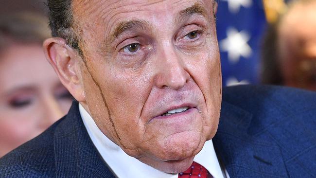 Rudy Giuliani, speaking during a press conference at the Republican National Committee headquarters in Washington, DC on November 19, 2020m was disbarred on July 2, 2024, for repeatedly making false statements about the 2020 presidential election. (Photo by MANDREL NGAN / AFP)