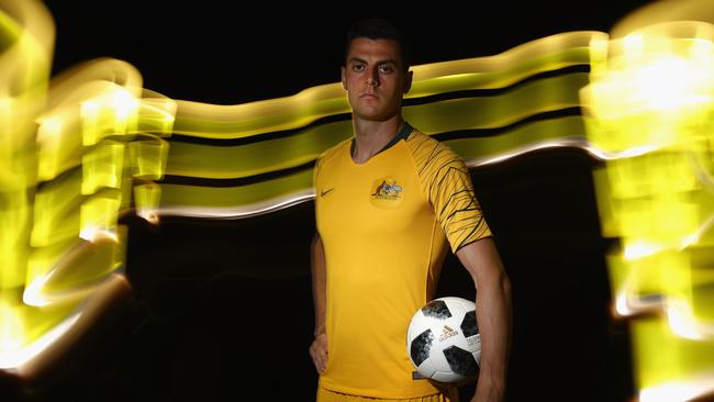 ANTALYA, TURKEY - JUNE 05:  Tomi Juric of Australia poses during the Australian Socceroos Portrait Session at the Gloria Serenity Resort on June 5, 2018 in Antalya, Turkey.  (Photo by Robert Cianflone/Getty Images)