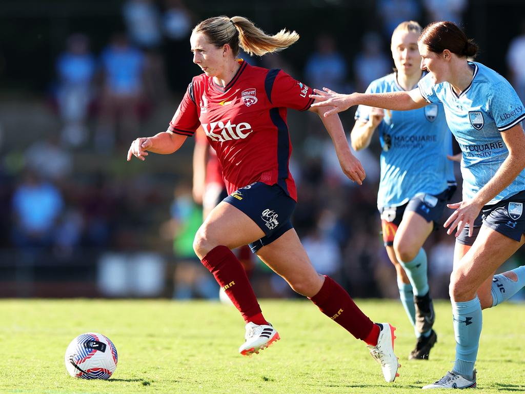 Adelaide United’s Dylan Holmes has played in the A-Leagues since 2014, and is currently juggling four jobs during the off-season. Picture: Mark Kolbe/Getty Images