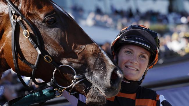 Jamie Kah has had a big couple of weeks as she added another Group 1 win with Southport Tycoon in the Australian Guineas. Picture: Michael Klein