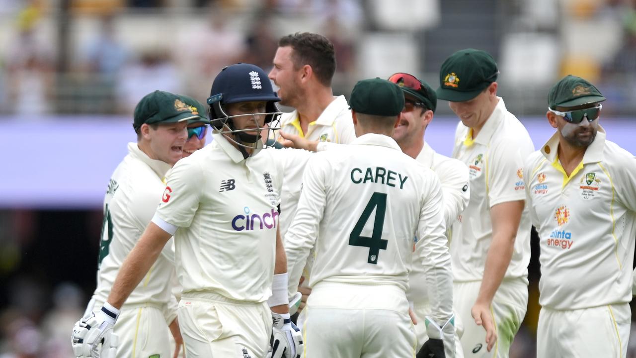 Joe Root was dismissed for a duck. Picture: Bradley Kanaris/Getty Images