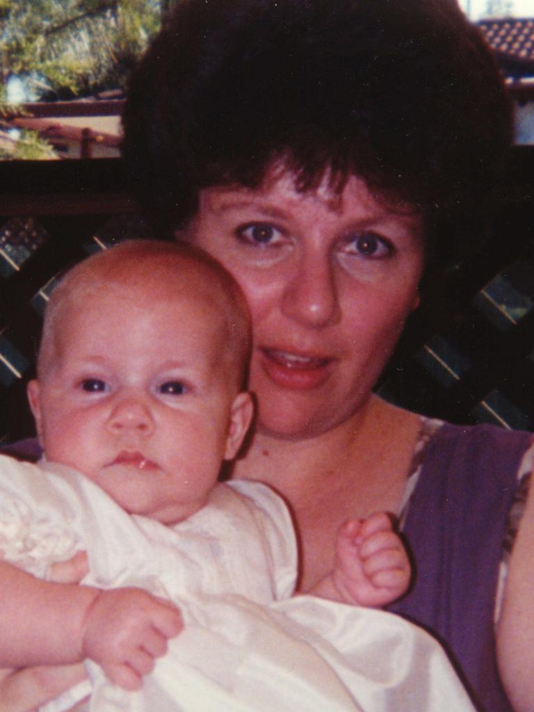 Kathleen Folbigg with her baby daughter Sarah.