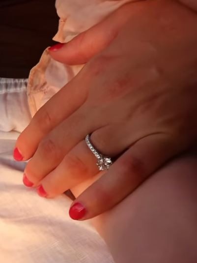 Toby Greene proposed to Georgia Stirton with their daughter Isla. Pic: Instagram