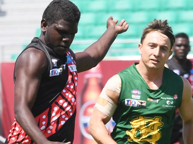 Tiwi Bombers   7 Ross Tungatalum  v St Mary's      Premier League  Picture KATRINA BRIDGEFORD.