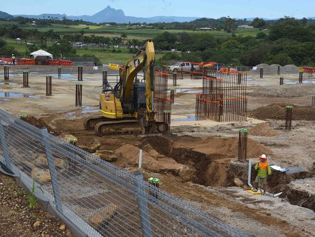 GOLD COAST, AUSTRALIA - NewsWire Photos JANUARY 19 2021: Premier Gladys Berejiklian and Minister for Health Brad Hazzard visit the site of the new $673.3 million Tweed Valley Hospital to mark the commencement of main works. Picture: NCA NewsWire / Steve Holland