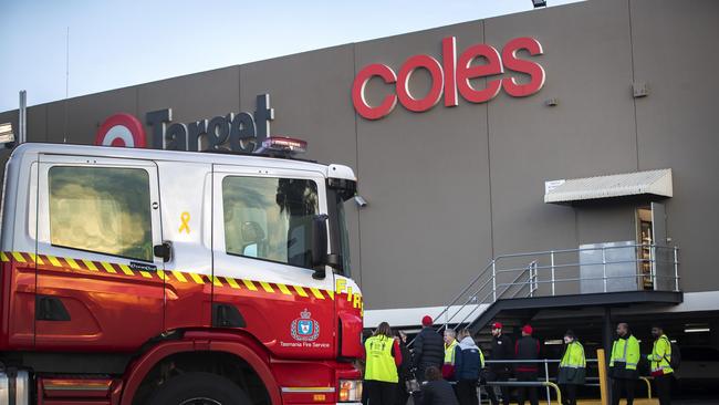 Tasmanian Fire Service attend an alarm at Northgate, Glenorchy. Picture Chris Kidd