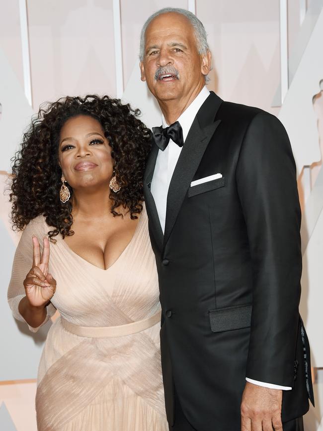 Date night ... Oprah Winfrey and Stedman Graham arrive. Picture: Getty Images