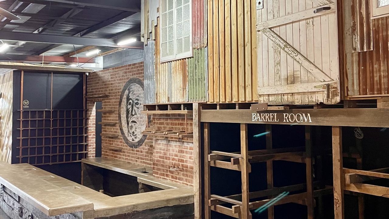 The interior of the new Granddad Jack's Distillery, Albion, made from recycled and salvaged materials.