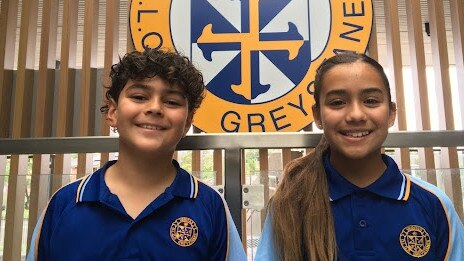 OLQP Greystanes school captains Lucas Simonovski and Madeline Moses.