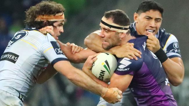 Cameron Smith can’t be given any time by the Cowboys.