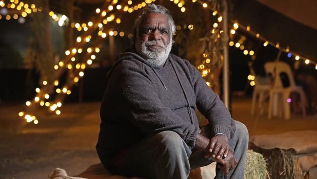 Warumpi Band co-founder Sammy Butcher, pictured at a music festival in Gregory, northern Queensland in 2018. Picture: Lyndon Mechielsen