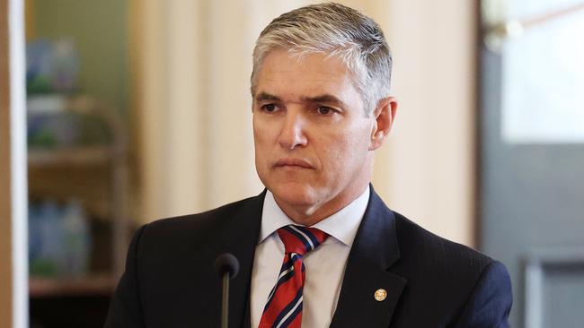 Traeger MP Robbie Katter during budget estimates in Brisbane. Picture: Liam Kidston