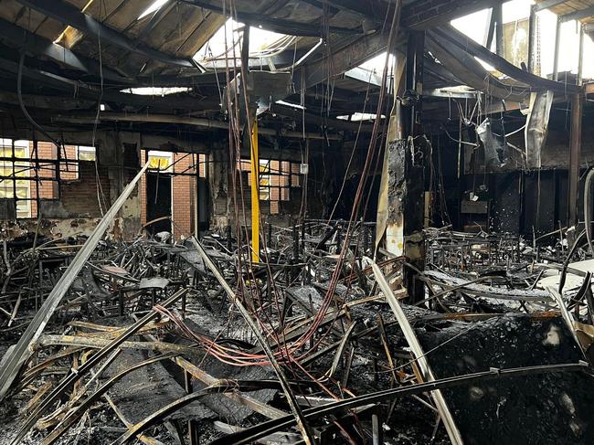 The Adass Israel Synagogue has been completely gutted in the firebombing attack. Picture: Yumi Rosenbaum