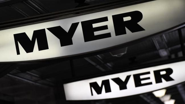 Myer’s Pitt Street Mall store in Sydney. Picture: Dean Lewins/AAP