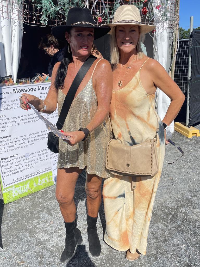 Jenny Fasso, 61, from Suffolk Park and Cerise Meredith, 56, from Gold Coast. Picture: Savannah Pocock