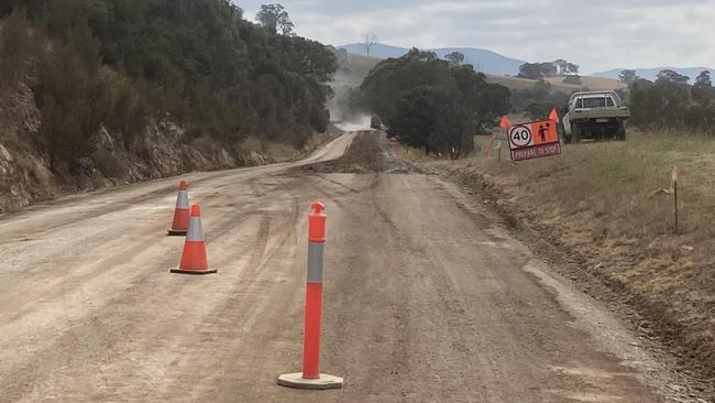 A horror stretch of the Great Alpine Road north of Ensay. Picture: Supplied