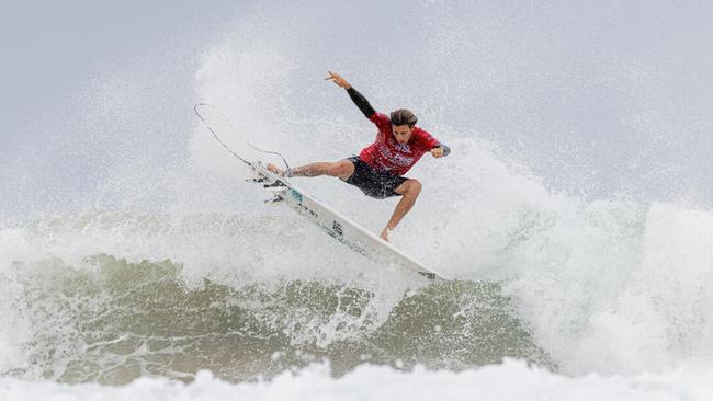 Currently in fifth place, Corlette surfer Mike Clayton-Brown will be hoping to finish inside the top seven and gain qualification for the Challenger Series. Photo: WSL/Natalie Meredith