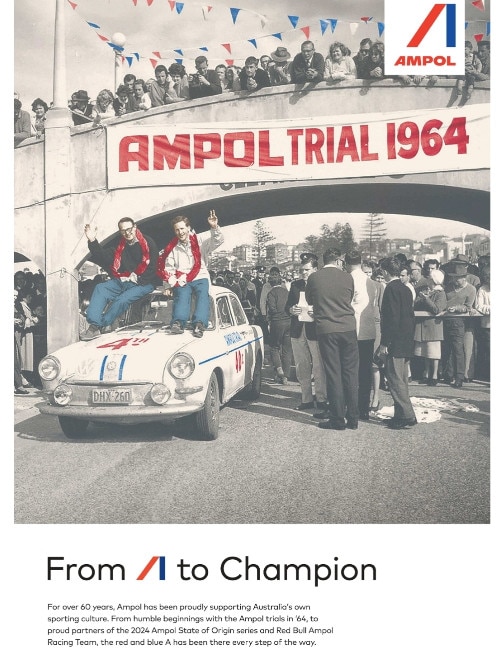 A 60th anniversary Ampol advertisement published in The Australian this year.