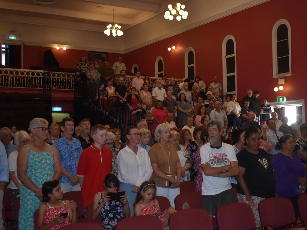 Many members of the Warwick community turned out to support the new Australian and community members who won Australia Day honours (Photo: Warwick Daily News)