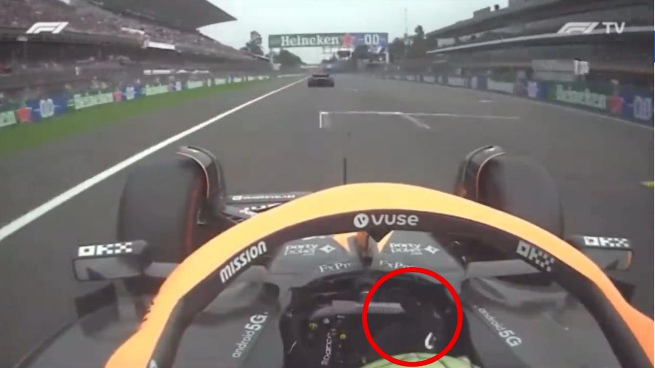 Ricciardo shows off his finger gun move.