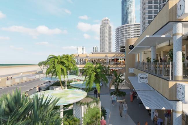 Artist impression of the proposed redevelopment of the Paradise Centre in Surfers Paradise on the Gold Coast.