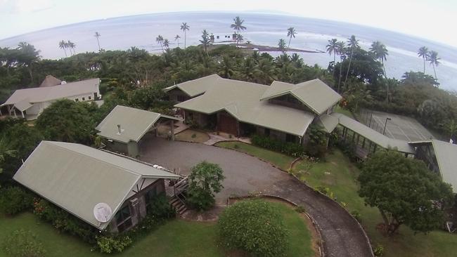 An aerial of the house built for Peter Drake in Fiji.