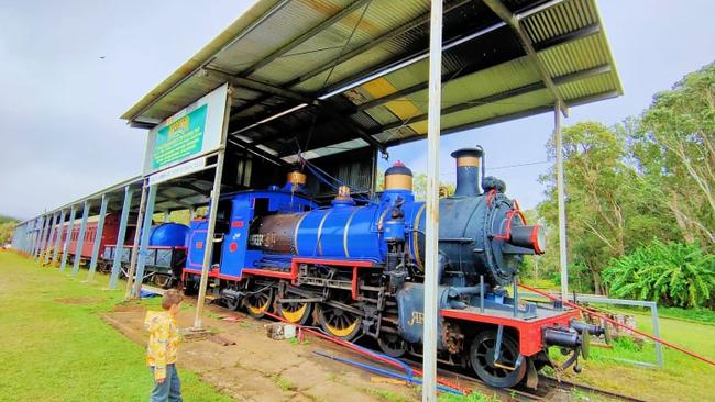 The Millstream Express, Capella, on display at the disused Ravenshoe Railway Station. Picture: Peter Carruthers