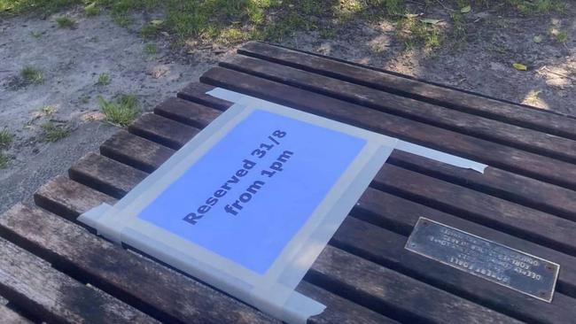 A note on a picnic table at Balmoral Beach ignited outrage this week.