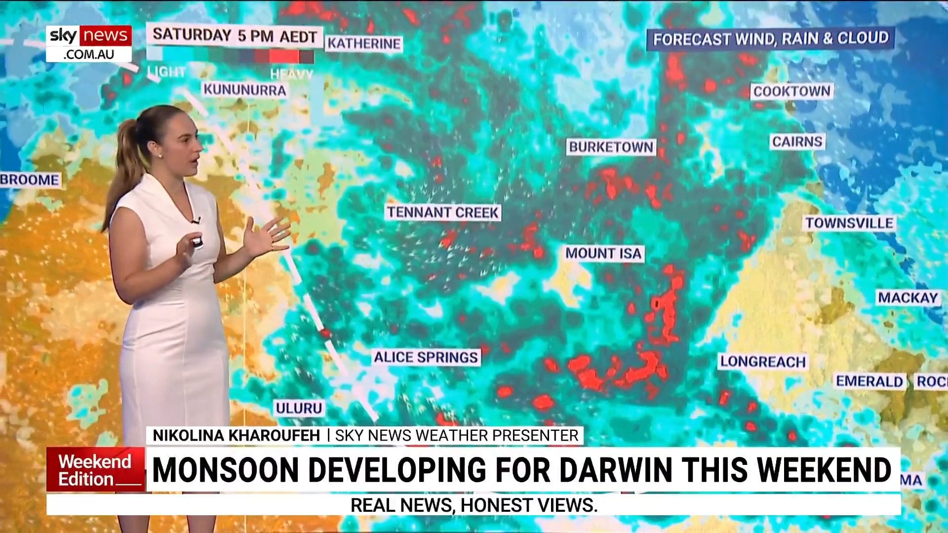 Monsoon is developing for Darwin this weekend