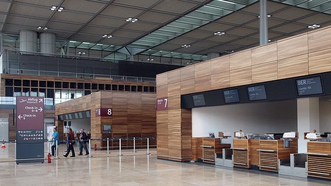 No one has ever checked in at these desks. Picture: Getty Images.