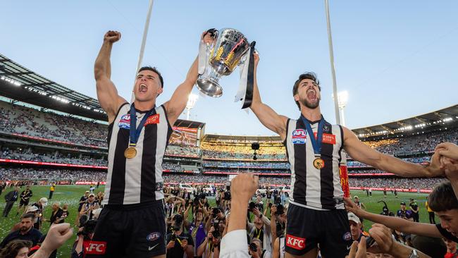 The AFL grand final was a thriller. Picture: Jason Edwards