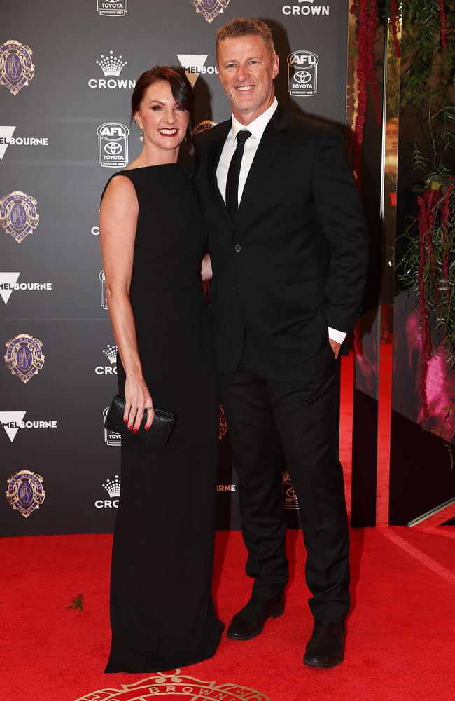 Damien Hardwick and Alexandra Crow. Picture: Michael Klein