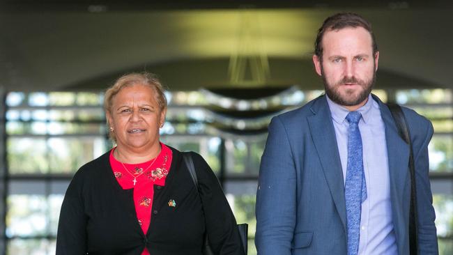 Lynda Edwards from Financial Counselling Australia and Nathan Boyle from ASIC’s Indigenous outreach program. Picture: AAP