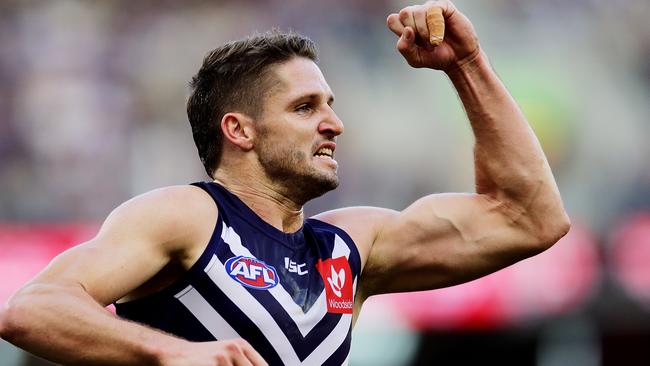 The Dockers will hope to see plenty of this from Jesse Hogan in 2020. Picture: AFL Photos/Getty Images