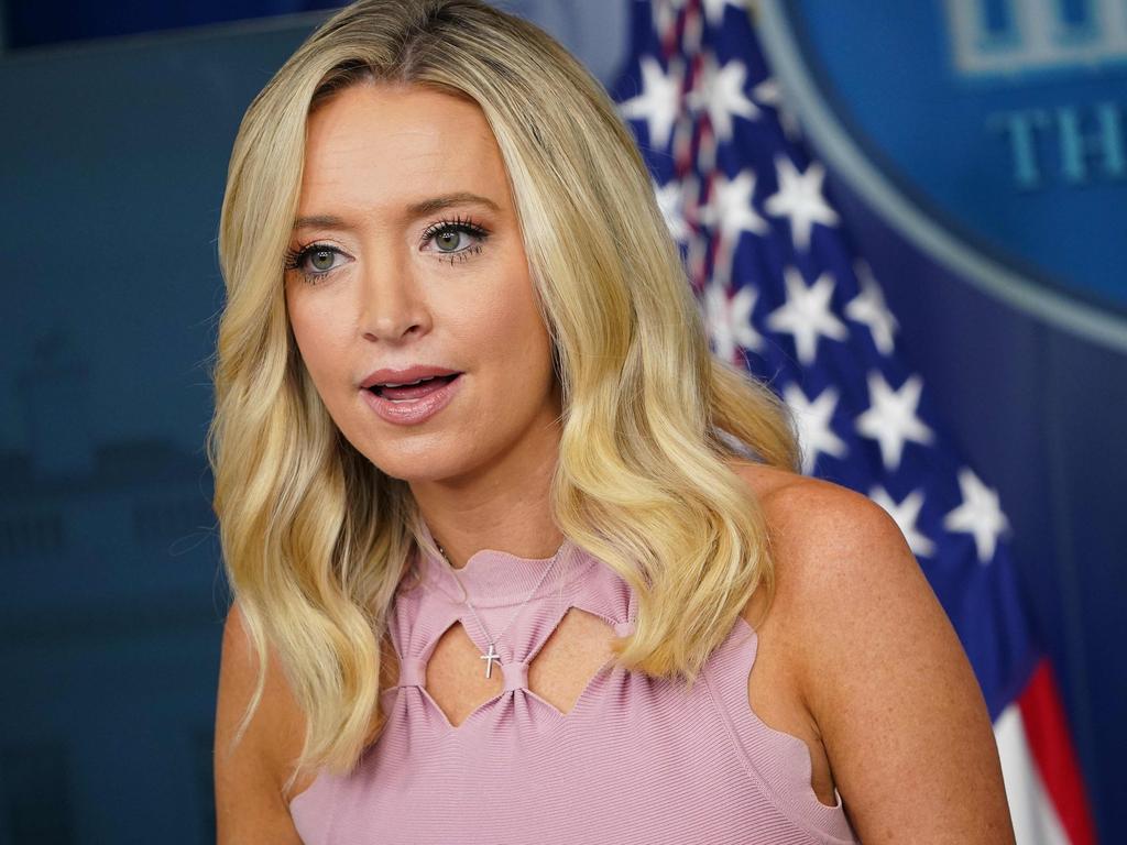 Former White House Press Secretary Kayleigh McEnany was Mr Trump’s top spokesperson during his presidency. Picture: AFP.