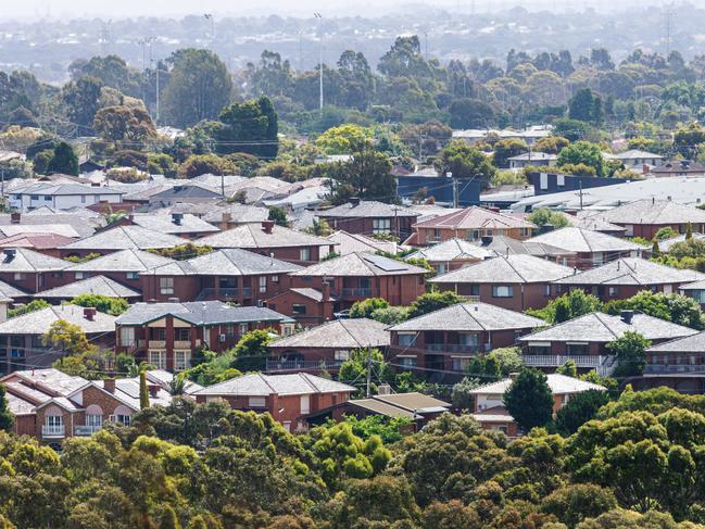 The state recorded its lowest number of dwelling completions since early 2023 between October to December. Picture: Aaron Francis
