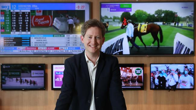 Tabcorp GM of Trading, Dave Beirne in the company’s Sydney offices. Picture: John Feder/The Australian.