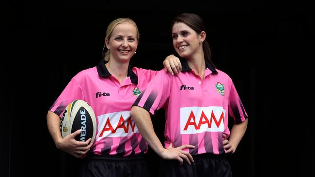 Belinda Sleeman and Kasey Badge are expected to referee NRL matches in the future.