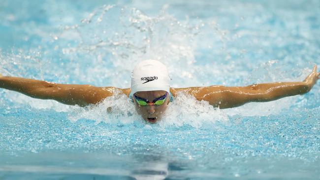 Emma McKeon at the World Championship Trials at Melbourne Sports and Aquatic Centre in the middle of last year. Picture: Michael Klein.