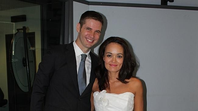 Yumi Stynes and husband Martin Bendeler on their wedding day in October last year. Picture: Supplied