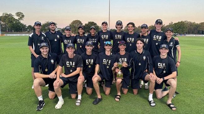 Caulfield Grammar School after winning the Junior Strike League. Picture: NT Cricket