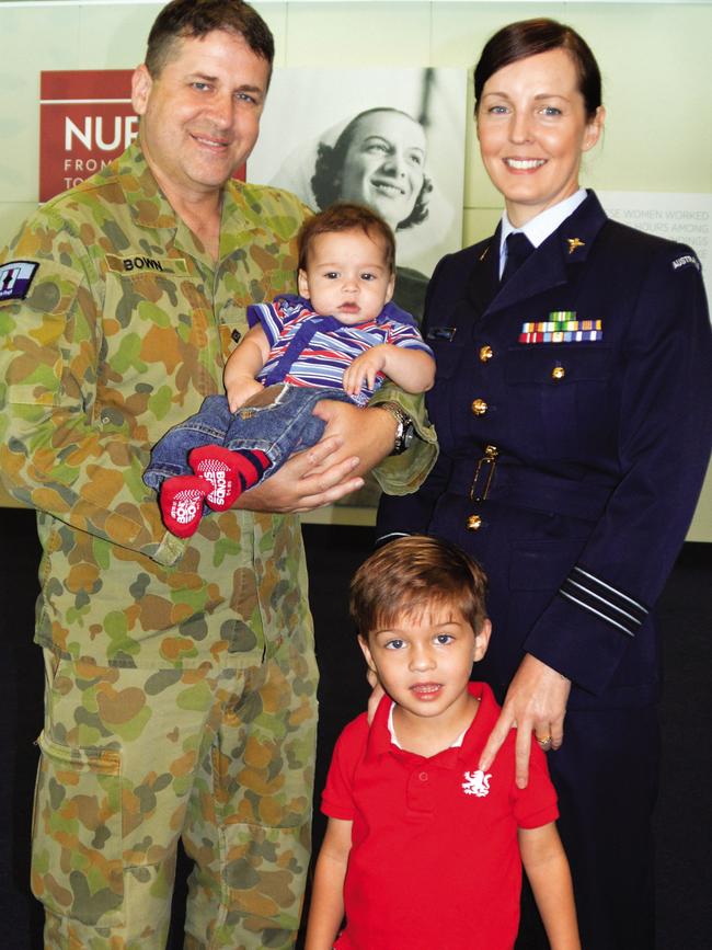 Sharon Bown with husband Conroy and their children Austin and Ty.