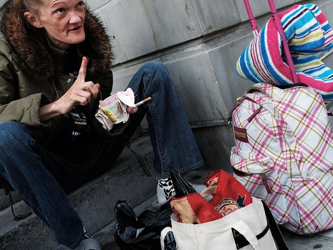 Brook, pictured, a heroin user from the South Bronx. Picture: Spencer Platt/Getty Images/AFP